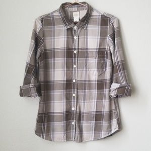 J. Crew Plaid Perfect Shirt